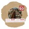 Beige Suede Mat Board for 18x18 Frames - Circle Opening for 14x14 Photos